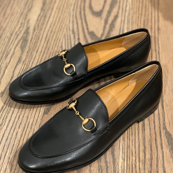 gucci jordaan leather loafer womens